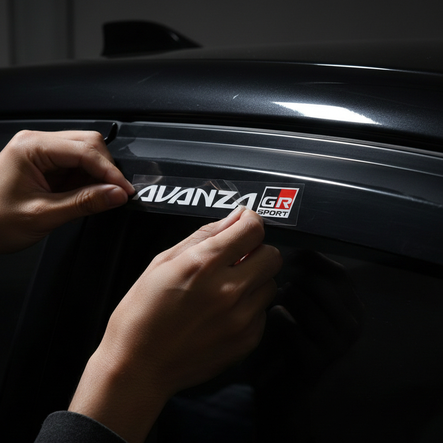 สติ๊กเกอร์ Toyota Avanza GR Sport Gutter Variation, สติ๊กเกอร์ตัด 2 ชิ้น