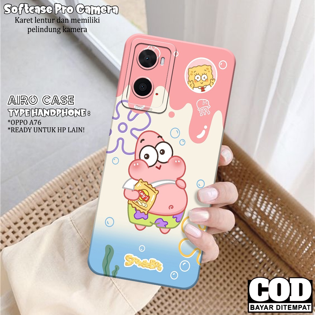 เคส Oppo A76 - เคส Oppo A76 Softcase - เคสแฟชั่นการ์ตูน - เคส Oppo A76 - Pro Camera Softcase - Tpu -