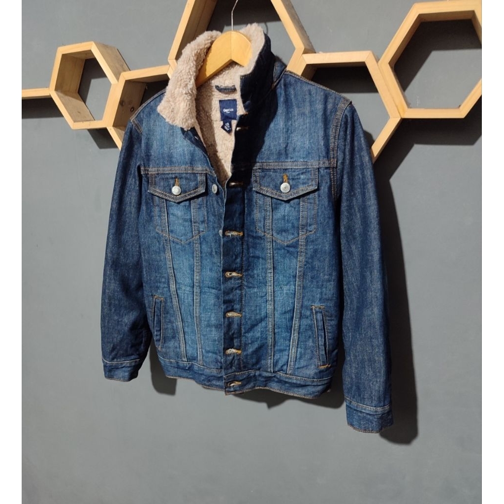 GAP KIDS SHERPA JEANS JACKET