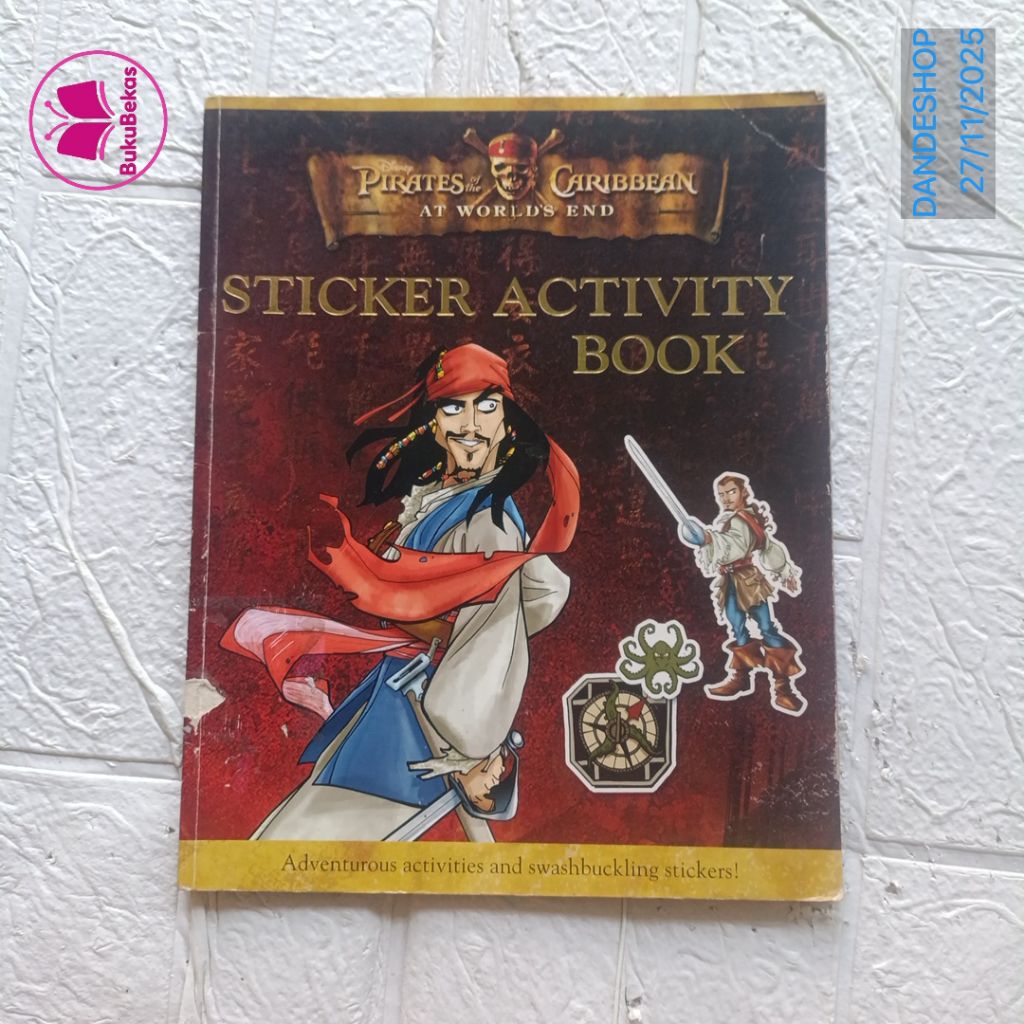 (อังกฤษ) หนังสือกิจกรรมสติกเกอร์ปลายสติ๊กเกอร์ Pirates of the Caribbean At World - หนังสือกิจกรรมสํา