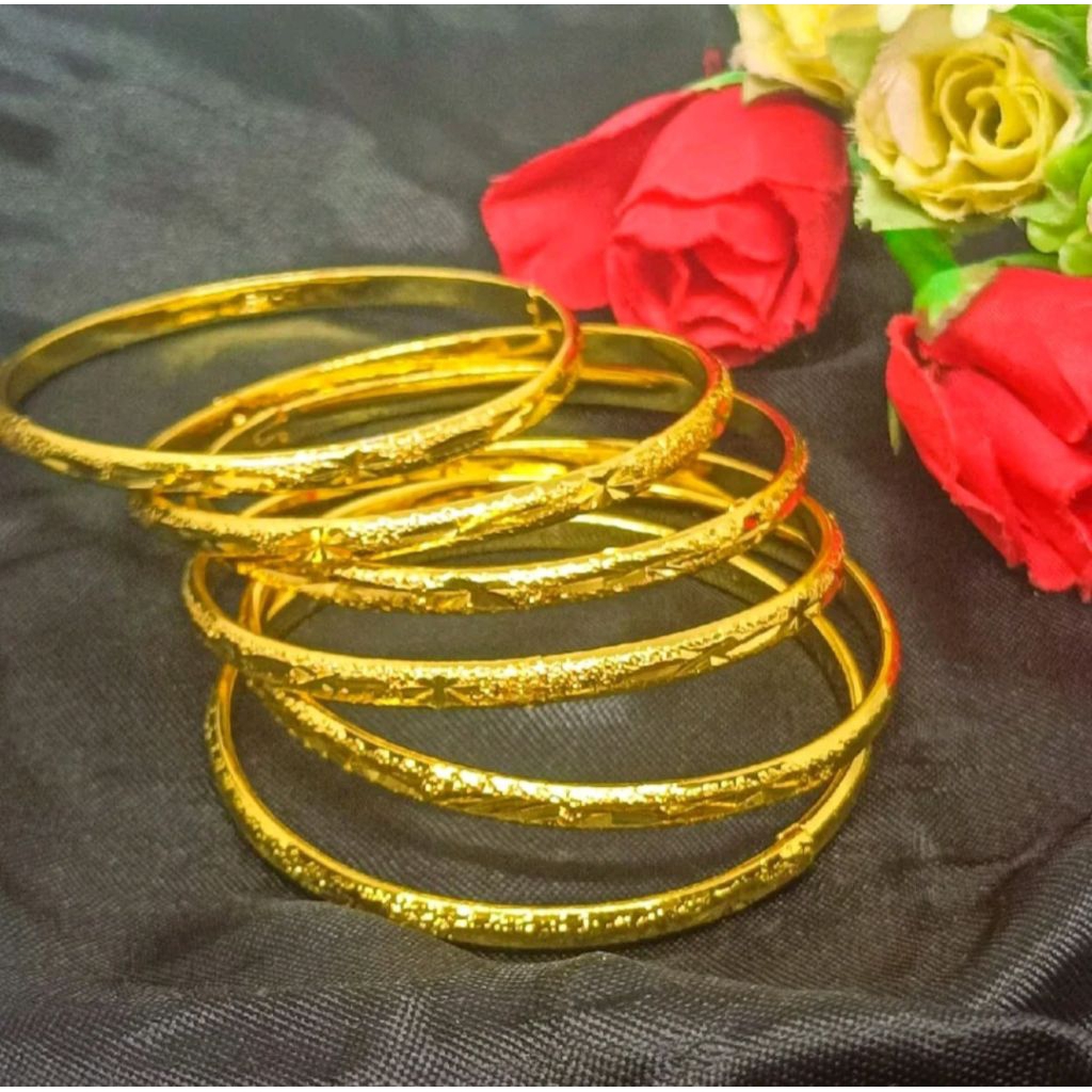 3PC และ 6 PC KERONCONG BRACELET 23K GOLD PLATED BANGKOK JEWELRY