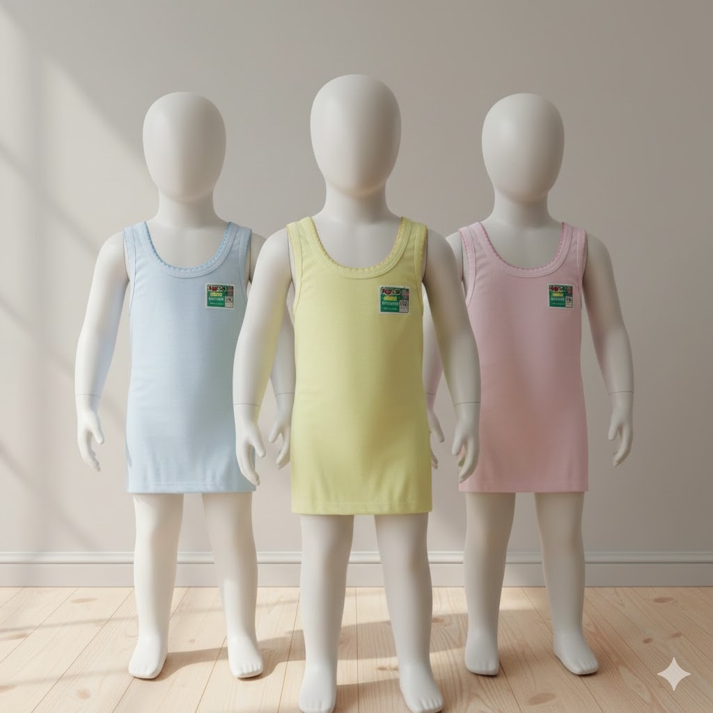 KATUN { 6 ชิ้น } เสื้อสายเดี่ยว Agree Sf 040 | เสื้อชั้นในเด็กสีสันสดใสเป็นโหลของผ้าฝ้าย | เสื้อในเด