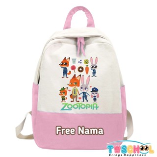ZOOTOPIA CHARACTER CHILDRENS BACKPACK ฟรีชื่อ