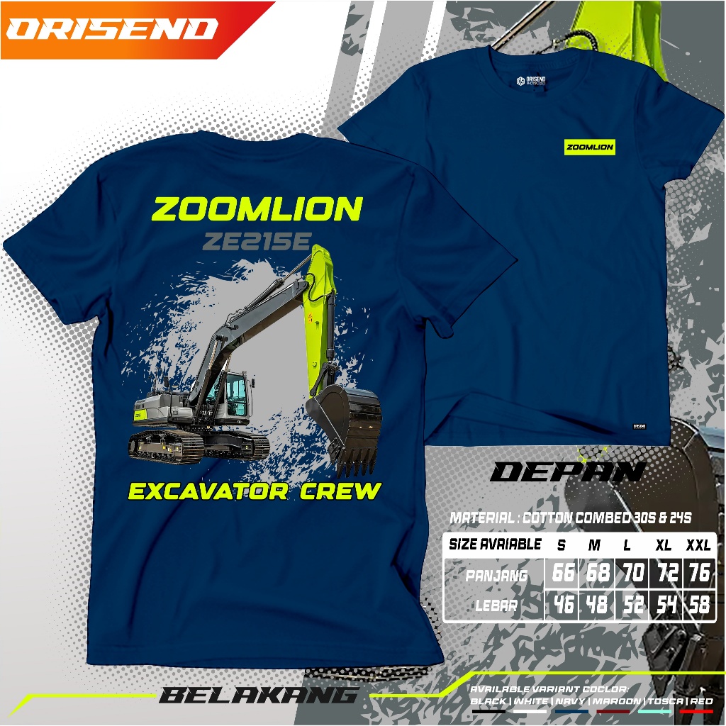 KATUN Orisend Zoomlion Ze215E เสื้อยืดผู้ประกอบการรถขุด วัสดุผ้าฝ้ายสุดเท่