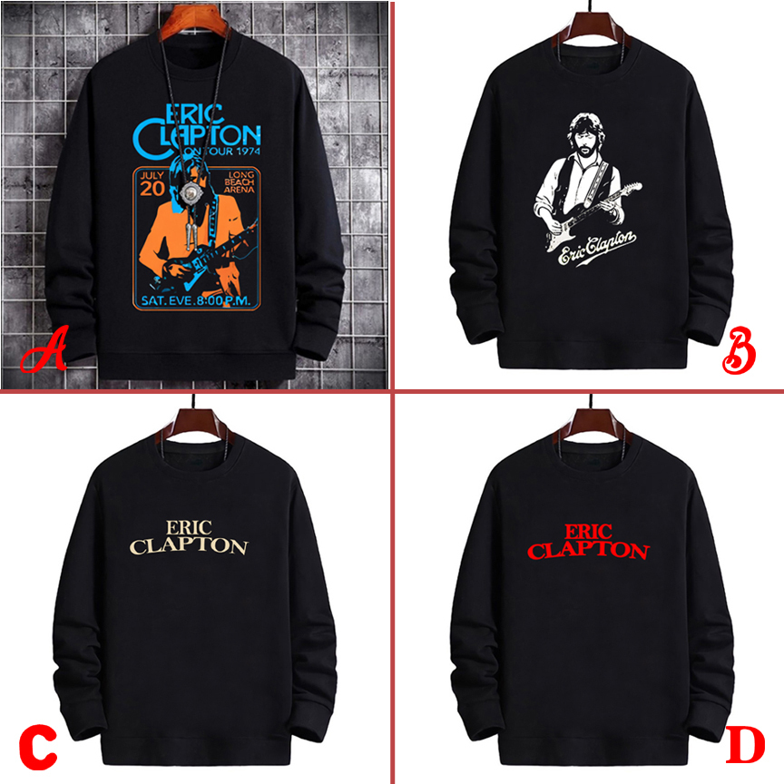 เสื้อสเวตเตอร์ Eric Clapton Crewneck วัสดุผ้าฟลีซ