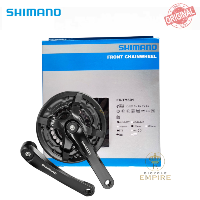 Shimano TY501 Triple Gear Crank 48 38 28 T 3 Speed จักรยาน Empire