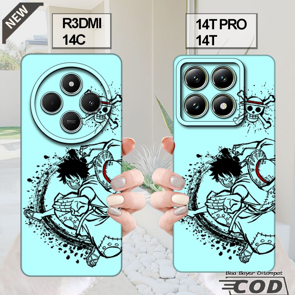 เคส XIAOMI REDMI 14C - เคส XIAOMI 14T - เคส XIAOMI 14T PRO _ปลอกซิลิโคนยืดหยุ่นใสสีดํา