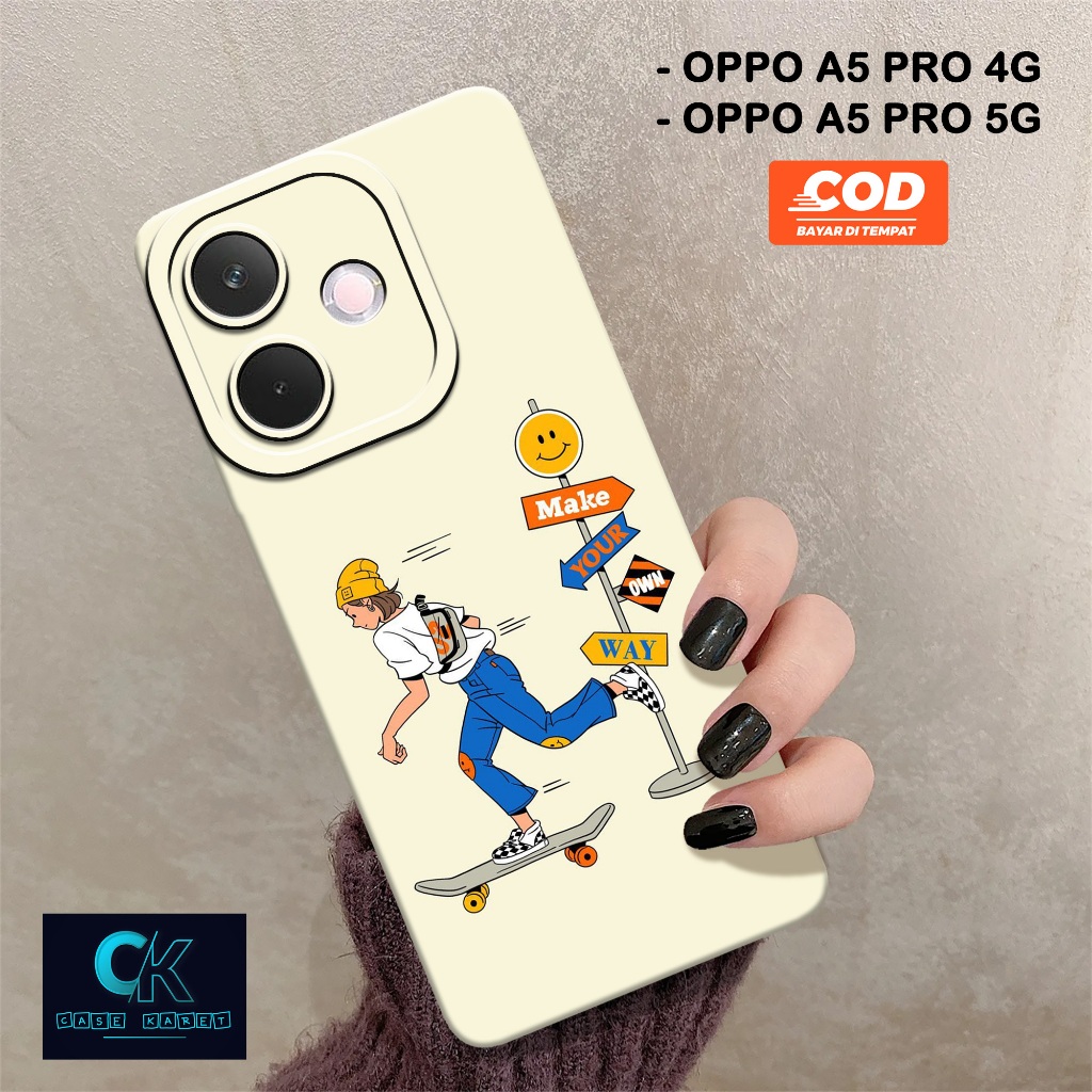 HP เคส OPPO A5 PRO 4G / A5 PRO 5G 2025 - เคสแฟชั่น AESTHETIC - เคสยาง - เคส OPPO A5 PRO 4G / A5 PRO 