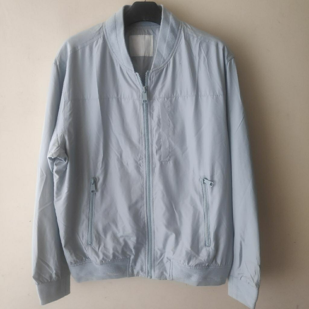 CASUAL BOMBER JACKET BY TBJ POLYESTER SAGE MINT