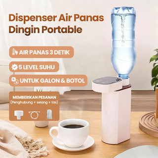 [3 Detik] Dispenser Air Panas Dingin Dispenser Air Portable Lipat, Dispenser Galon Bawah Elektrik untuk Air Panas/Dingin di Kantor & Travel
