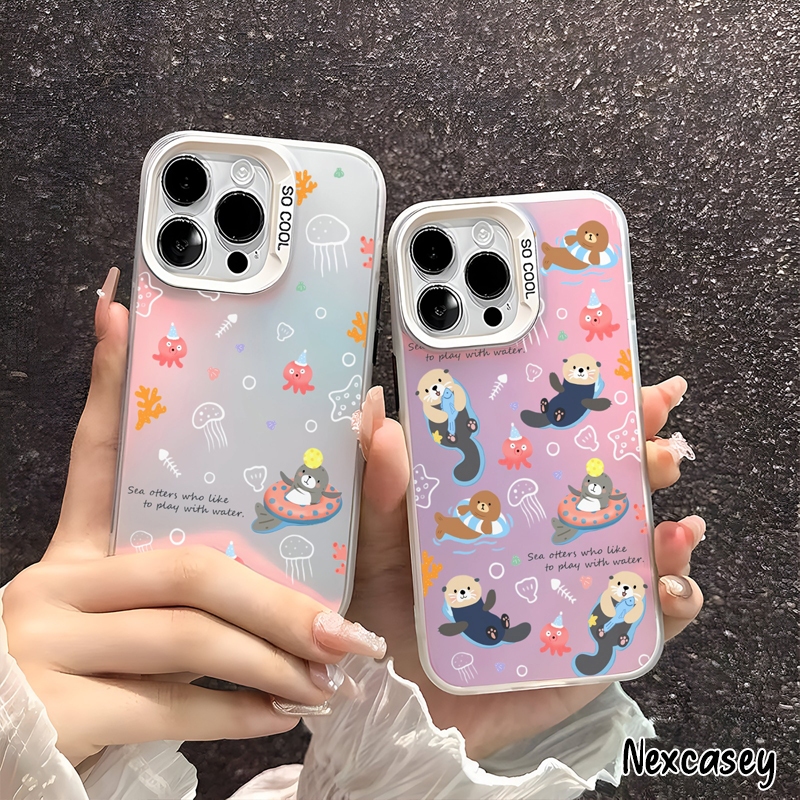 CASE CASING IMD GLOSSY SEAWORLD สําหรับ SAMSUNG A02S AO3 CORE A03S A04 A04E A04S A05 AO5S A06 A07 A1