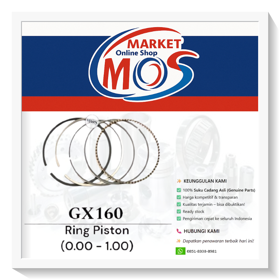 แหวนลูกสูบ MESIN GX160 | แหวนเสริมเครื่องยนต์