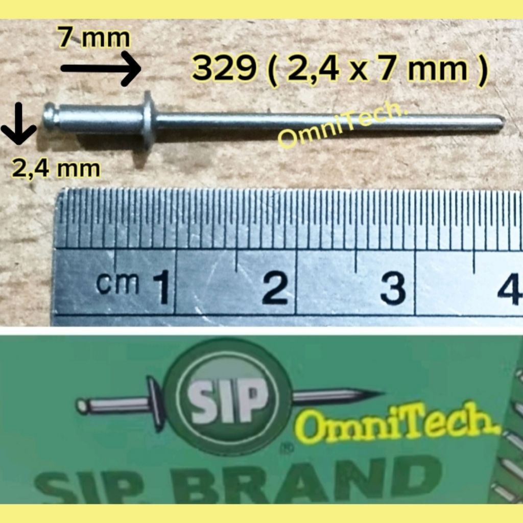 50 ชิ้น Rivet Blind Rivet SIP 2.4 มม.329 SIP 2.4 มม.x 7 มม.Rivet 2.4x7 มม.7 มม.