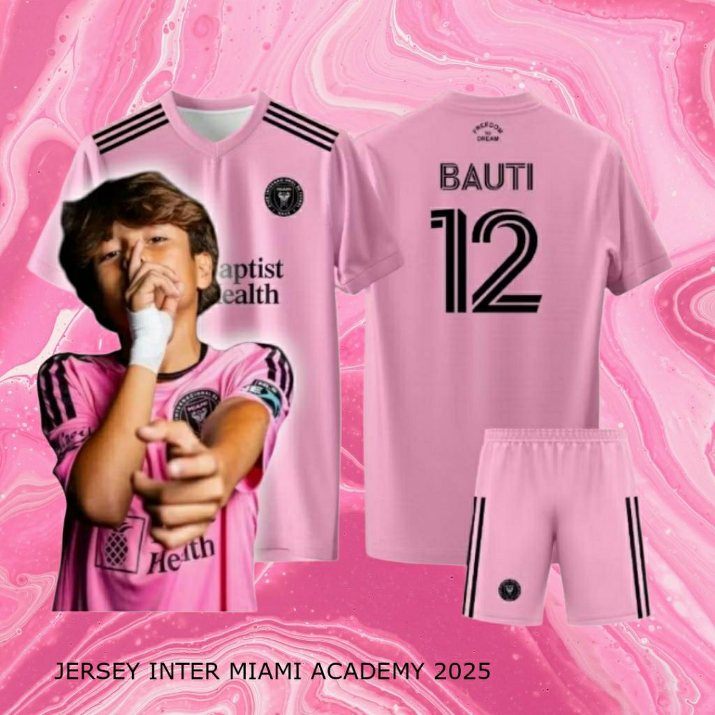 เสื้อแข่ง Inter miami academy 2025 | ชื่อที่กําหนดเองฟรีและโนเวอร์