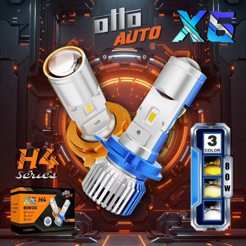 OTTO X6 MINI PROJECTOR DOUBLE BEAM SOCKET H4 PNP รถยนต์ MOTORCYCLE