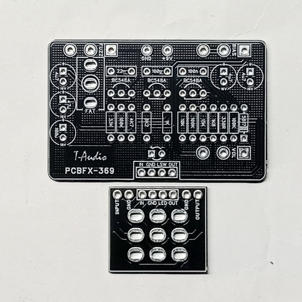 T-Audio PCBFX-369 ตาม JHS Series 3 Fuzz กีตาร์ Stompbox PCB DIY 1590B BC546A