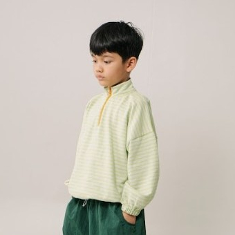 SOLERAM - BONO Half Zip Sweater - Lime / Childrens Sweater