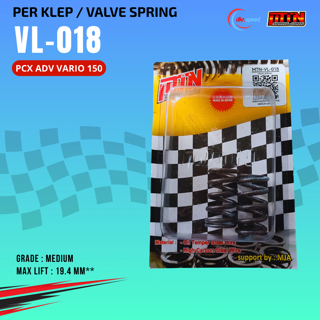 VARIO 150 MTN VALVE SPRING | สปริงวาล์ว ADV MTN | เกรดขนาดกลาง MTN JAPAN SPRING MTN-VL-018 ต้นฉบับ