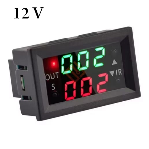 12V DC Timer Delay 0s - 999s,0m - 999m,0h - 999h รีเลย์ 20A / 1500 W