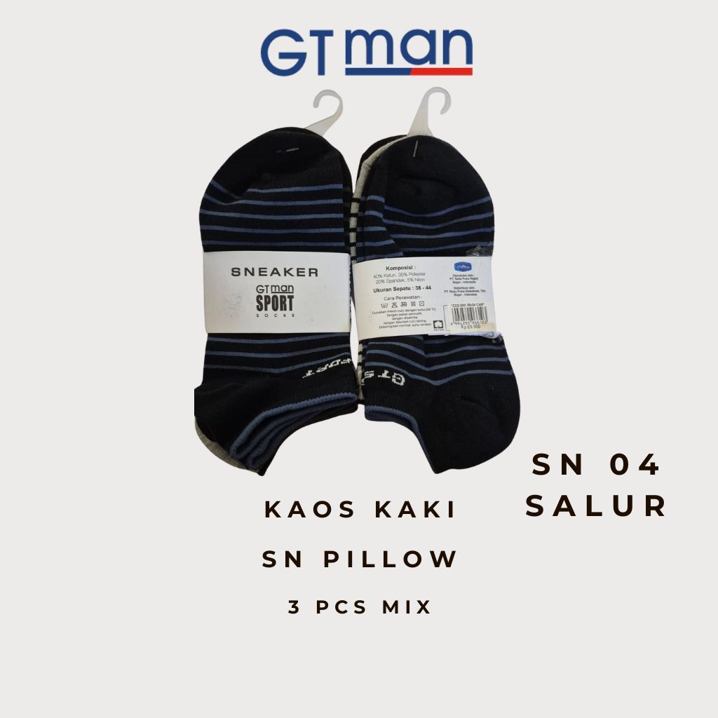 GT MAN ถุงเท้ารองเท้าผ้าใบฟรีไซส์ CCS SN 3in1