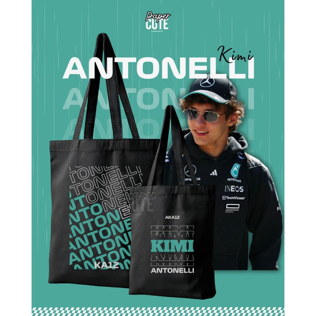 F1 Kimi Antonelli Formula 1 กระเป๋าโท้ต Fanmerch