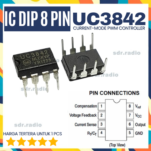 IC UC3842 UC 3842 UC3842 UC 3842 UC3842B UC3842 B dip 8 pin Current-Mode PWM Controller Package