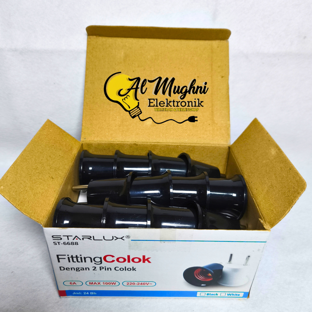 1 กล่อง (24 ชิ้น) Starlux E27 Plug-in Lamp Fitting / Starlux Plug-in FITTING ST-6688