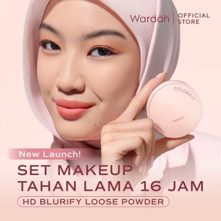 NEW! WARDAH Loose Powder Colorfit HD Blurify Loose Powder - Bedak Tabur Tahan Lama 16 Jam Oil Control Tahan Minyak Menyamarkan Pori - CICA, Halal, Non Acnegenic, Non Comedogenic, Dermatologically Tested, All Skin Type,Bedak Sashfir -Makeup