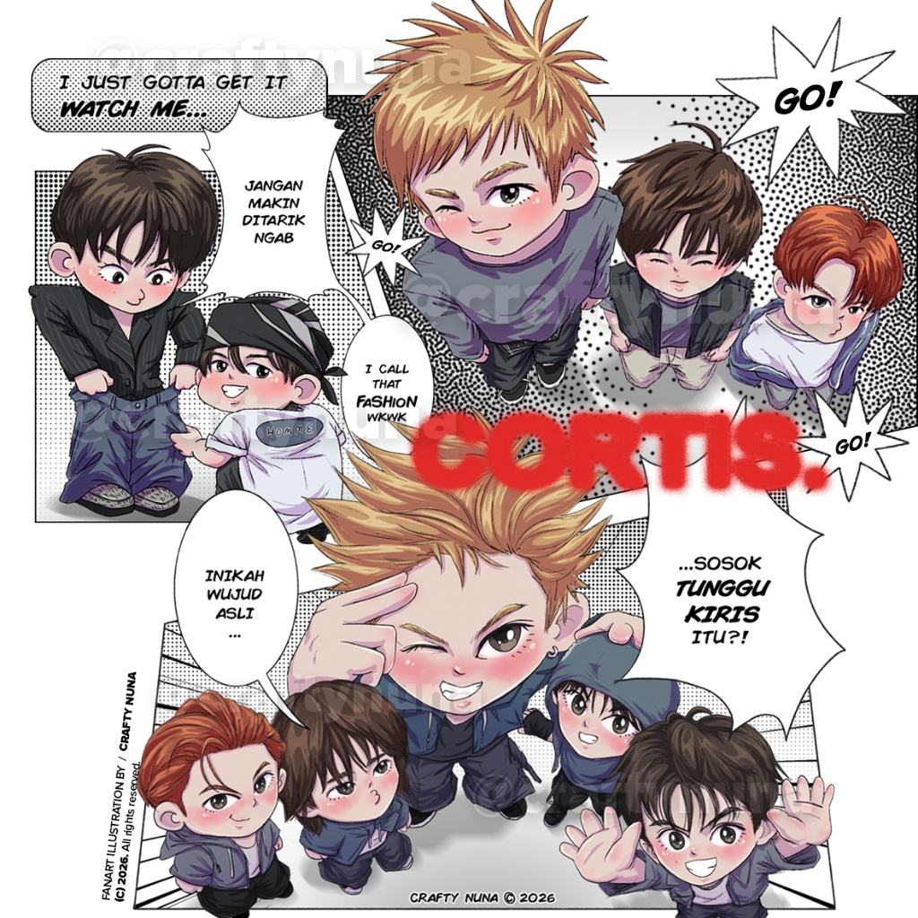 CORTIS / FANART UV STICKER SET SOSOK WAITING ซ้าย FaShooN พัดลม art STICKER แพ็คโปร่งใส tumbler deco
