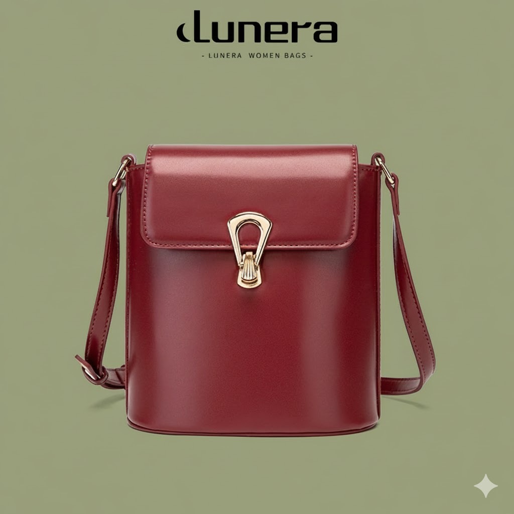 LUNAR - Womens Mini Vintage PU Leather Sling Bag - Auburn Luxe