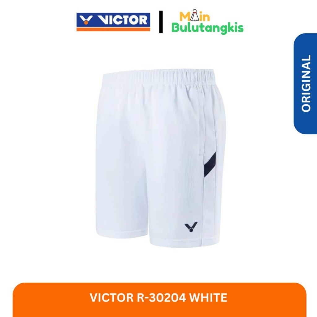 Victor R-30204 / R 30204 A กางเกง BAdminton ดั้งเดิมสีขาว