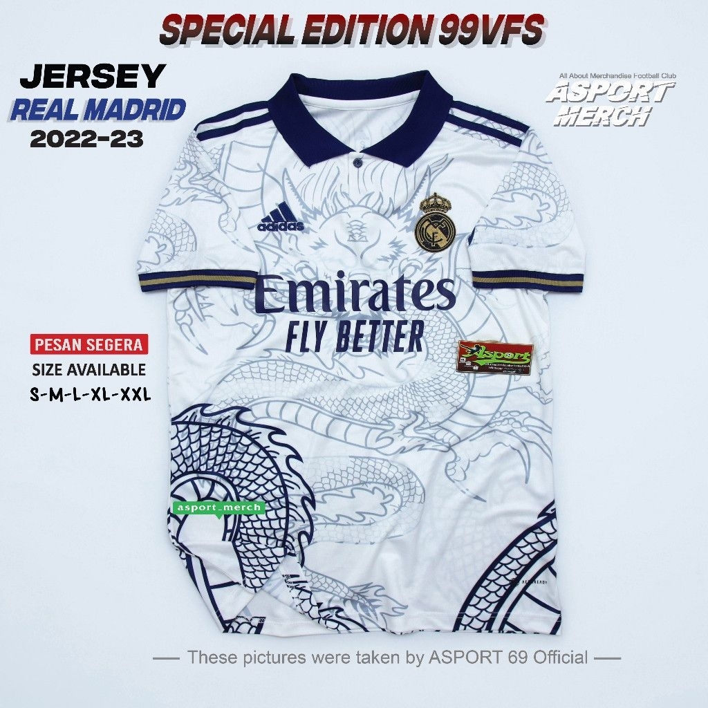 M4DR1D DRAGON WHITE JERSEY 2022 2023