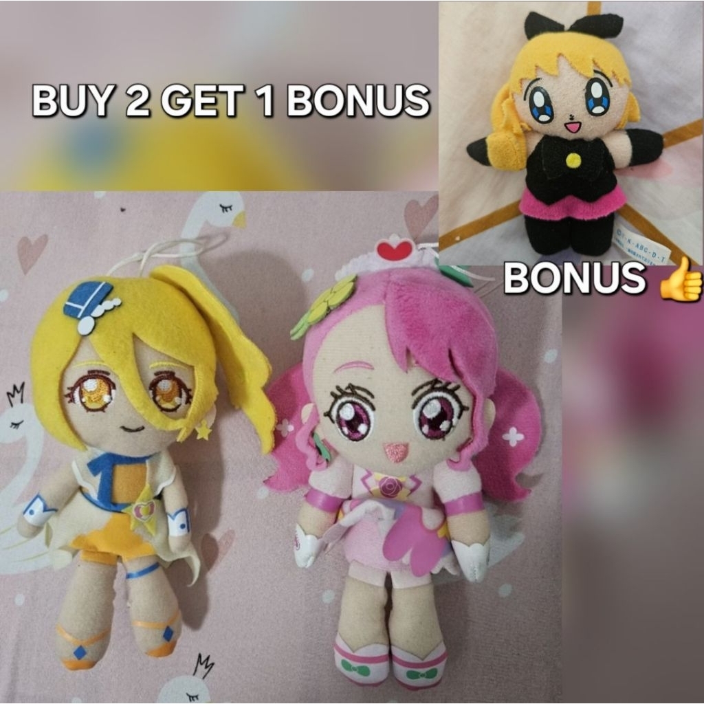 [ชุดต้นฉบับใหม่ของ 3] Pretty Cure Precure Grace Hanadera Nodoka Plush Doll + Etoile Kagayaki Homare 