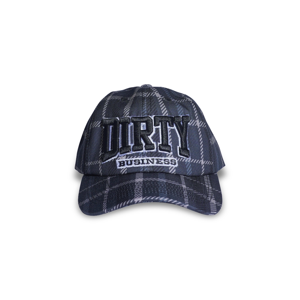 DIRTYSBUS DAD CAP PLAID MONA สีดํา