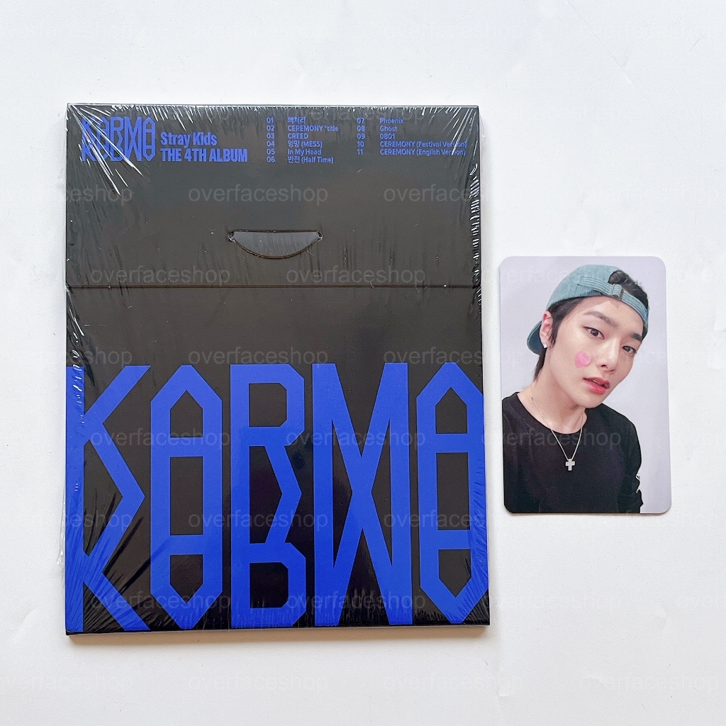 STRAY KIDS KARMA ALBUM Sealed Compact ver POB โฟโต้การ์ดพีซี benefit IN ใน Ayen skz soundwave