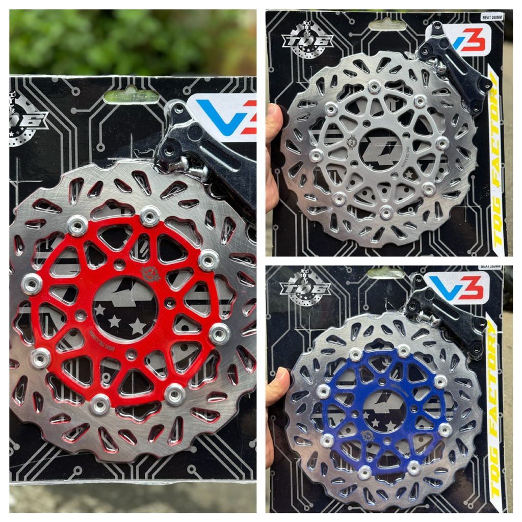จานดิสหน้า 260MM Beat / Spacy / Scoopy / Vario Plus 260mm Caliper Bracket TQ6 BRAND FACTORY VIETNAM