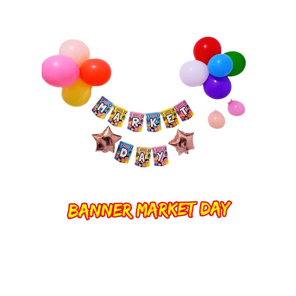 BUNTING FLAG MARKET DAY / SCHOOL BAZAR BANNER EVENT MARKET DAY