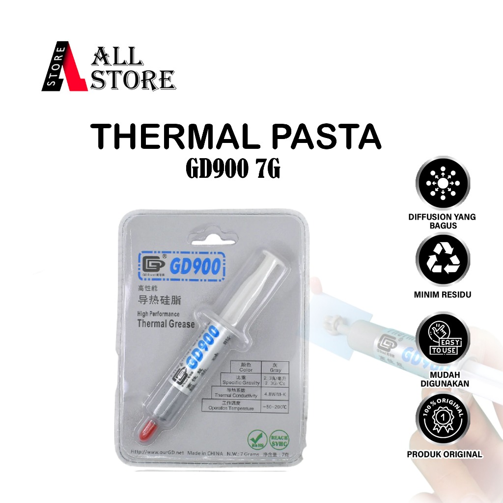 GD900 THERMALT COMPOUND 7G ต้นฉบับสําหรับ CPU GPU CHIPSET - THERMAL PASTA GD900 ORIGINAL 7G ประสิทธิ