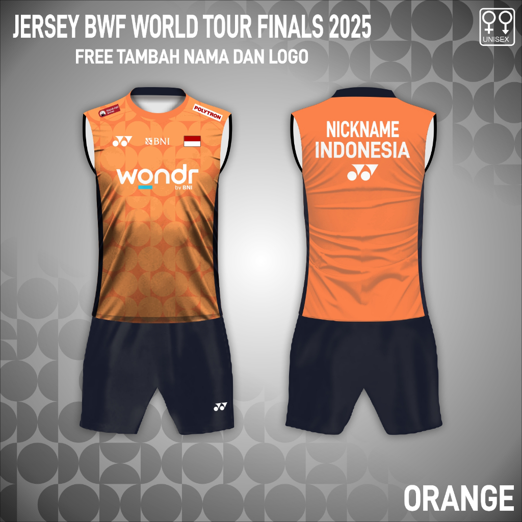 ชุดเสื้อแบดมินตัน Final tour 2025 เสื้อแบดมินตัน bwf ล่าสุด เสื้อสายเดี่ยว