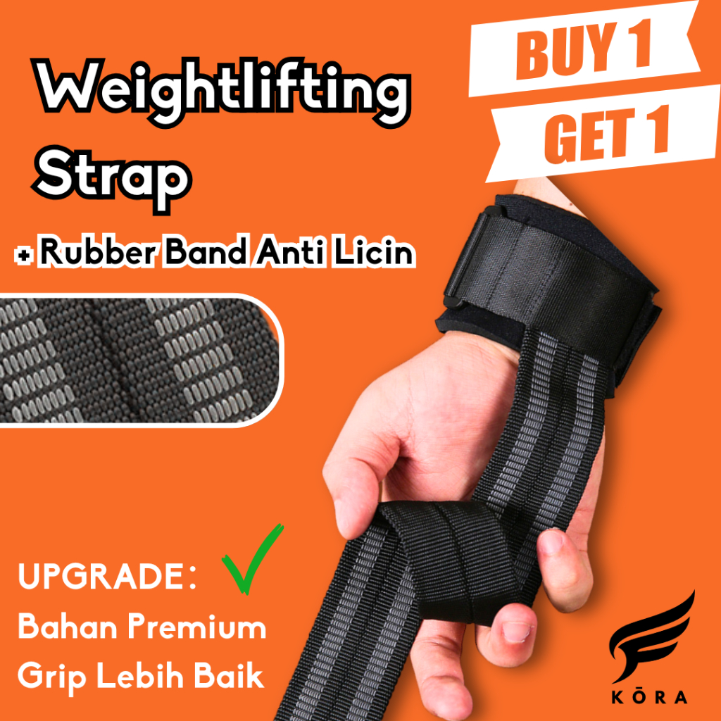 สายรัดยกน้ําหนัก Gym Support Premium Gym & Fitness Weight Lifting Hand Strap