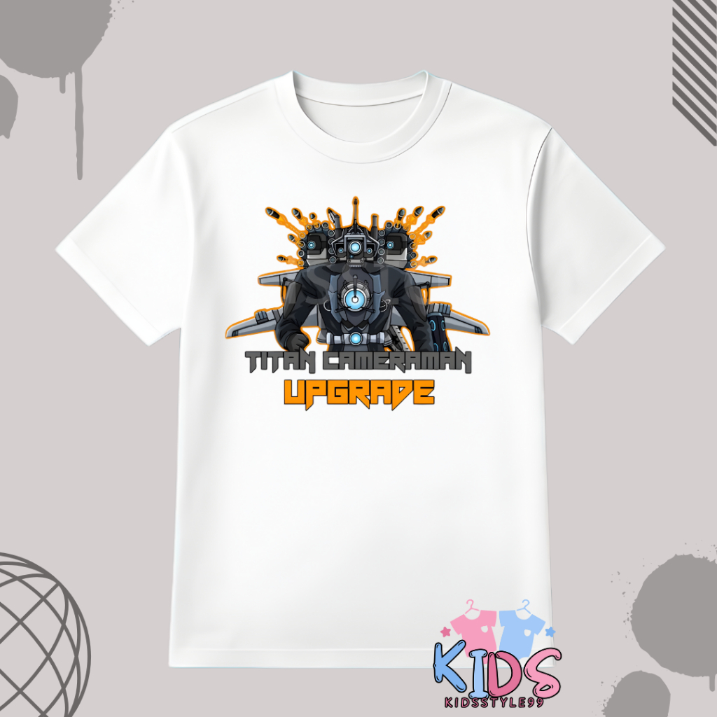 ใหม่ TITAN CAMERAMAN CHILDRENS TSHIRT UPGRADE ฟรีชื่อ
