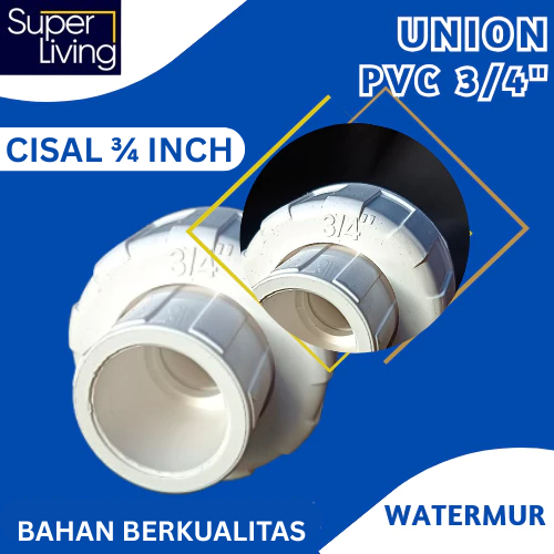CISAL Union 1, 3/4, 1/2 นิ้ว Plain White PVC Watermur Original Thick Watermoor