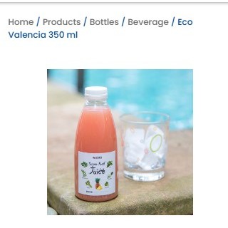 บรรจุภัณฑ์ 350ml ECO VALENCIA BOTTLE BEAUTIFUL SLIM 350ml ECO VALENCIA