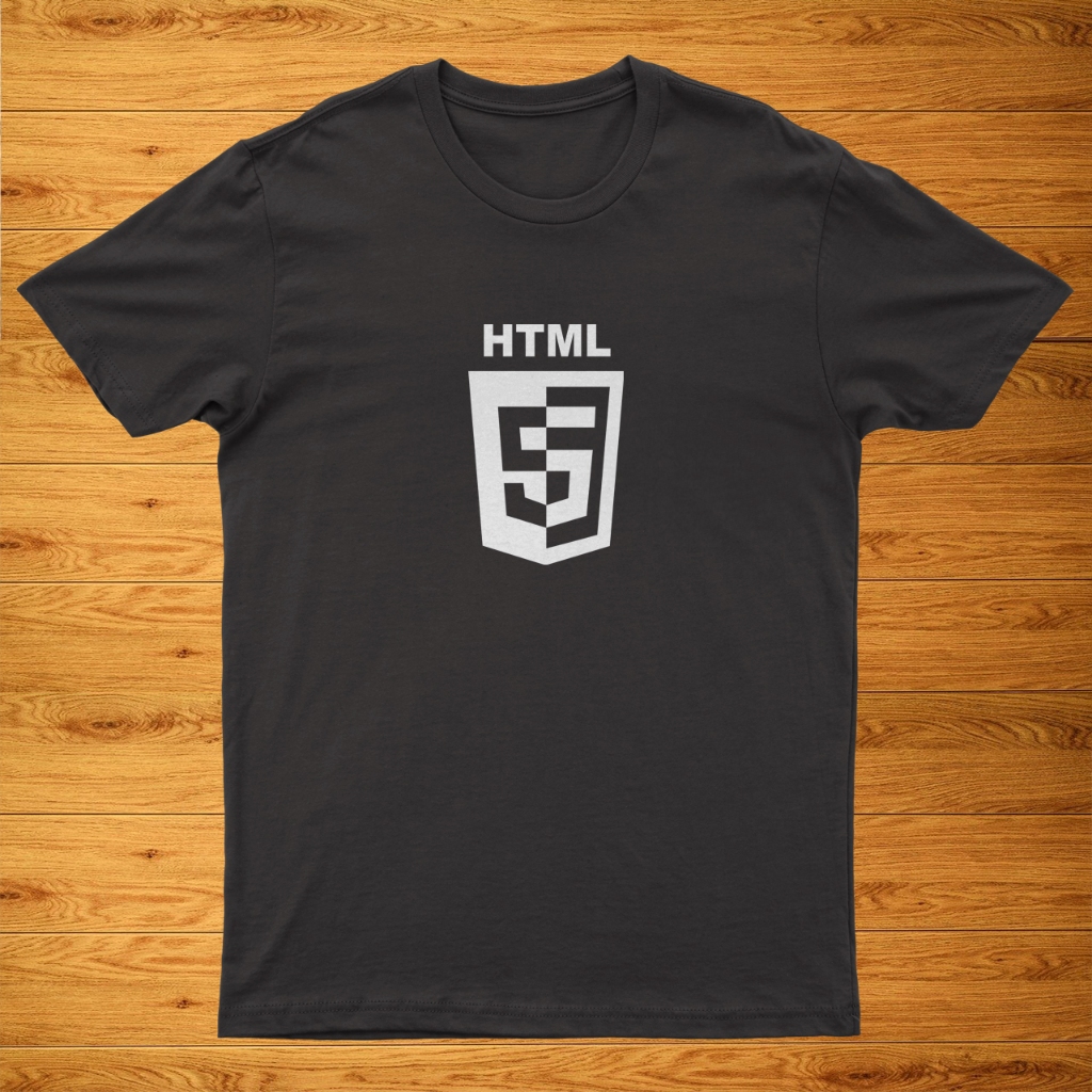 เสื้อยืดชั้นนําของผู้ชาย เสื้อยืด distro ใหม่เท่ๆ สกรีนลาย DTF อินเทรนด์ Html 5 Html5
