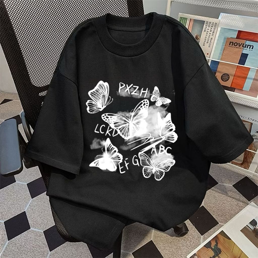 เสื้อยืด Vintage Butterfly Shadow Unisex Top - Butterfly Shadow