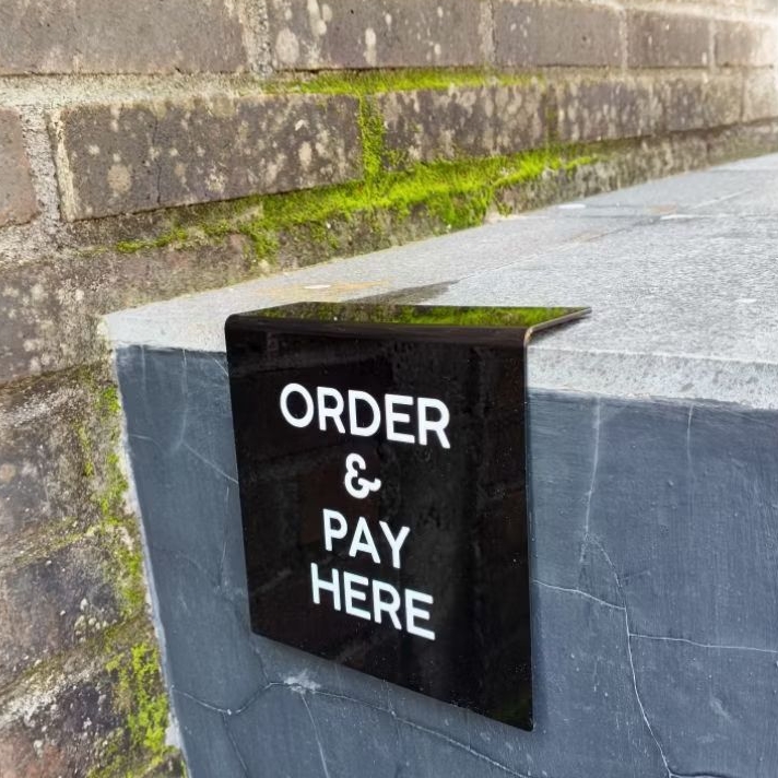 ป้ายอะคริลิค / อะคริลิค / ORDER & PAY HERE