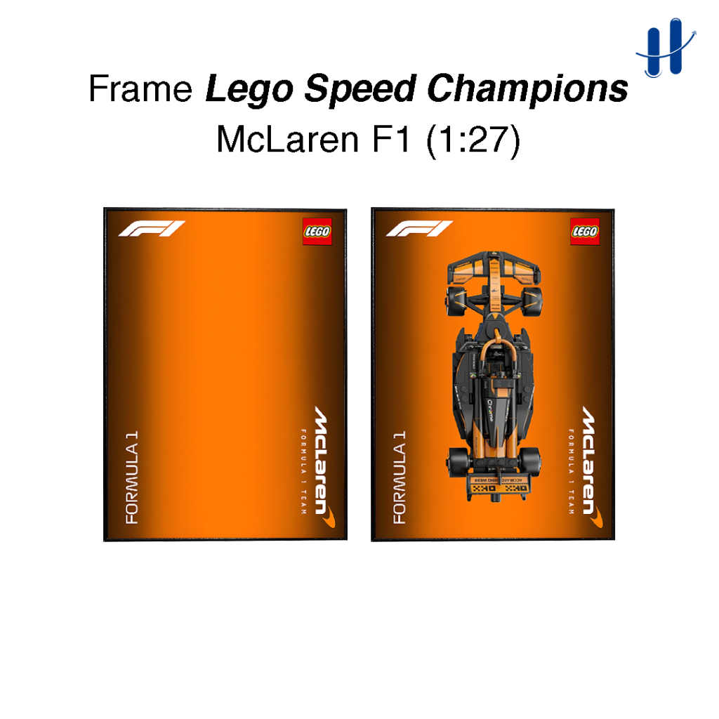 Haydecor กรอบ A4 โปสเตอร์ Lego Mc Laren F1 ความเร็วตกแต่งผนังห้อง