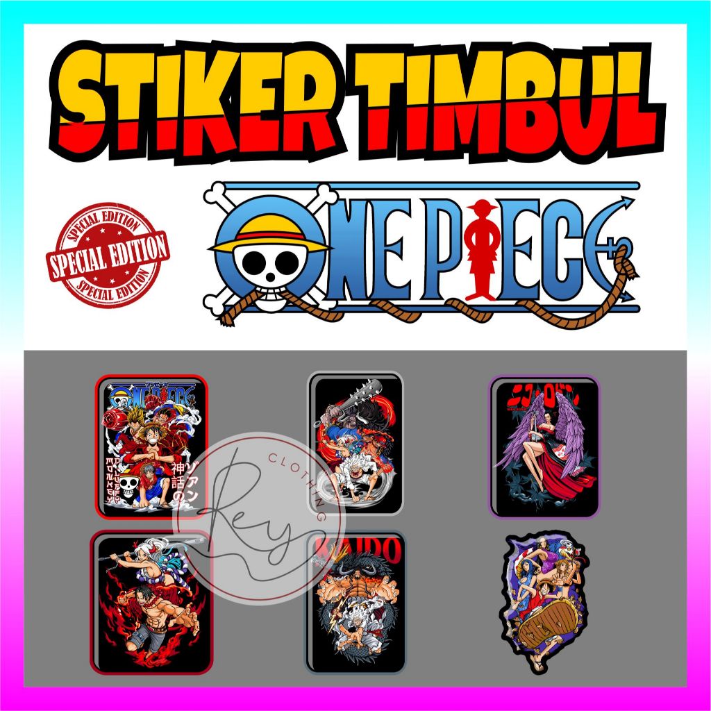 ONE PIECE RESIN RAISED STICKER - เสื้อผ้า REY