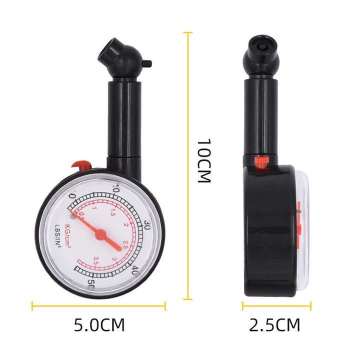 DSU - 50 PSI Dial Tyre Gauge สําหรับรถยนต์ รถจักรยานยนต์ และรถยนต์
