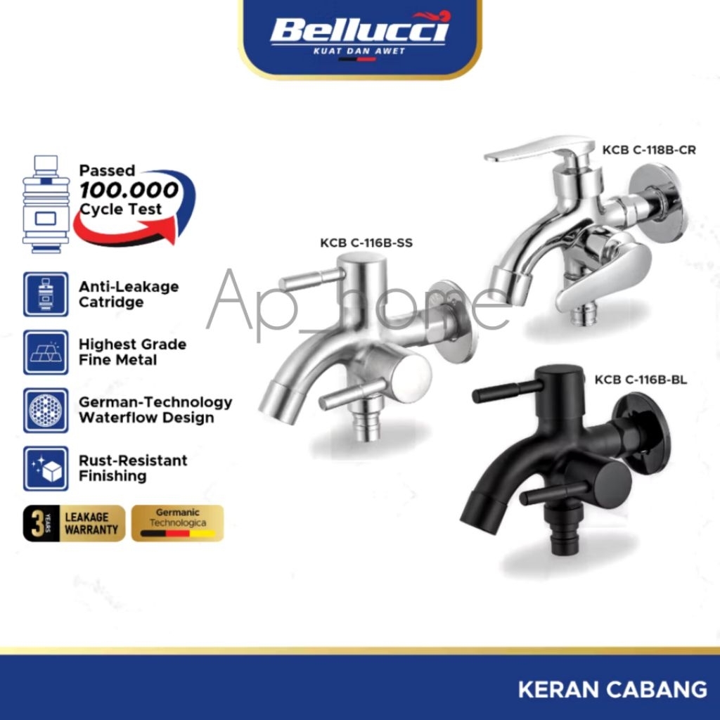 BELLUCCI BRANCH FAUCET / DOUBLE SHOWER FAUCET